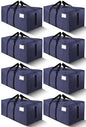 HOMESURE Supports 200lbs Heavy Duty Moving Bags - Strong Zipper & Wrap-Around Handles - Water-Resistant Storage Totes, Durable Alternative to Moving Boxes - 8 Pack - Blue - color: Blue
