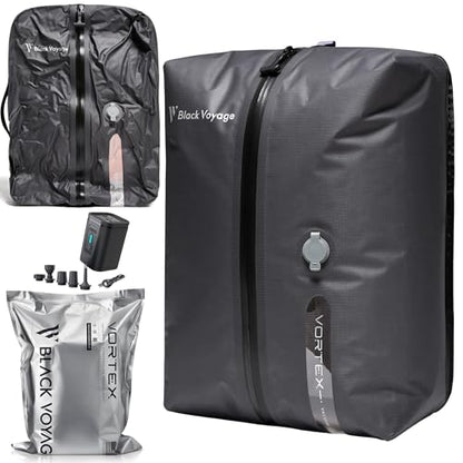 Black Voyage Reusable Vacuum Compression Travel Bag for Carry-On Suitcase and Backpack, Recycled IPX8 Waterproof Space Saver Vacpack (1-Pack, 18L - Pump Included) - color: Gray 18L (1-Pack), size: 18L (Air Pump Included)