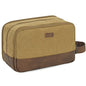 WANDF Travel Toiletry Bag for Men Large Toiletries Shaving Bag Water Resistant Hanging Dopp Kit Travel Accessories Bag for Women Men (Khaki) - color: Khaki