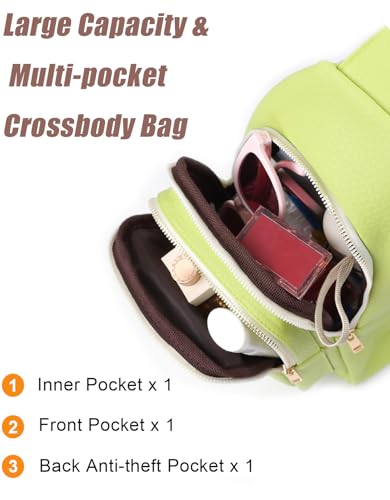 Mothers Day Gifts for Mom Her Teen Girls Girlfriend Crossbody Bags Gifts for Women Birthday Personalized Gift for Family Small Crossbody Sling Bag Fanny Pack Chest Travel Purse Christmas Gift Idea - color: Green