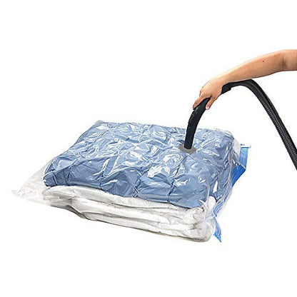5 Pack Extra Jumbo Vacuum Storage Bags (51"x47"in Our Largest Size) Airtight Seal, Waterproof, Dustproof, for Clothes, Blankets, Comforters, Pillows, Bedding, Closet Organizing, Winter Storage.