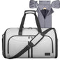 BALEINE Travel Garment Bag, Travel Suit Bag for Men, Water Resistant Carry on Garment Bag for Hanging Clothes, Garment Duffel Bag for Travel Business (Gray-Convertible) - color: Gray-Convertible