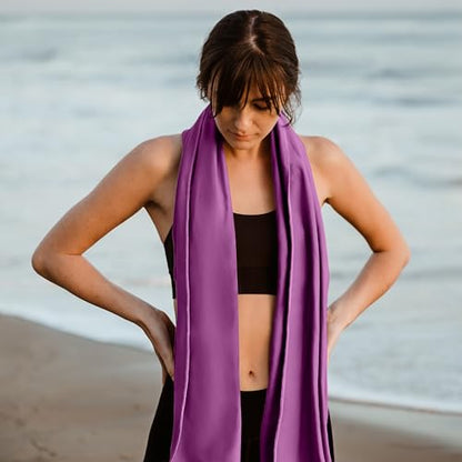 Hero Microfiber Large Beach Towel Compact for Travel (Magenta, 40" x 72") - color: Magenta, size: 40" x 72"