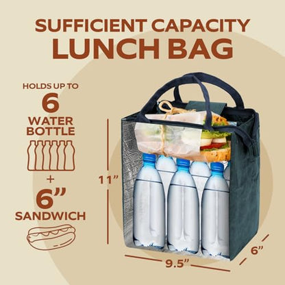 VonNova Women’s Insulated Lunch Bag with Premium 4mm Cooler Insulation, Cute Large 7L Lunch Tote for Office, Durable Small Lunch Box for Women, Stylish Lunchbox for Adults, Teens, Nurses, Teachers - color: Blue
