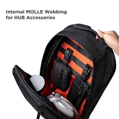 ALPAKA Metro Backpack Pro for Men - Fits 16" Laptop Business Travel Backpack with YKK Zippers, MOD Key Leash & Luggage Pass-through, Padded and Weatherproof X-pac Material Work Bag (Black) - color: Black