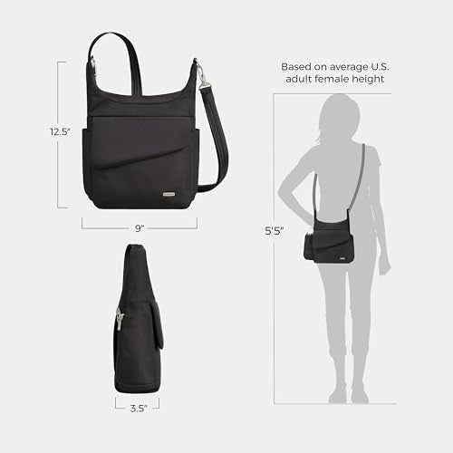 Travelon Anti-Theft Classic Messenger Bag - color: Black