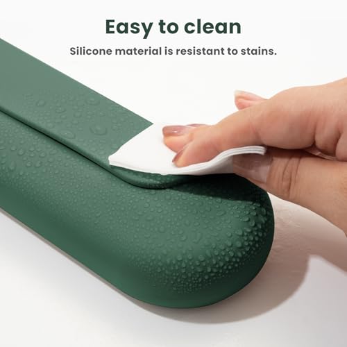 Silicone Electric Toothbrush Travel Case, Manual Toothbrush Travel Cover for Men and Women,Toothbrush for Travel,Gym and More, Fits Most Manual and Electric Toothbrushes - Midnight Green - color: Midnight Green