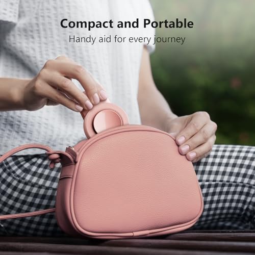 MiiKARE Travel Essentials Magnetic Airplane Phone Holder, Universal Handsfree Phone Mount for Flying with 360 Degree Rotation, Travel Must Haves Phone Stand for Desk, Tray Table, Pink - color: Pink-Magnet