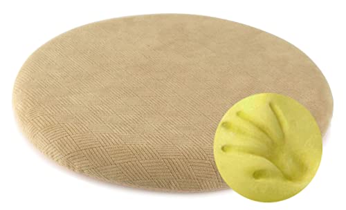 Sigmat Memory Foam Seat Cushion Anti-Slip Soft Round Stool Cushion Chair Pad 20 Inch Camel - color: Camel, size: 20 Inch