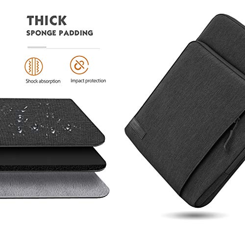 MoKo 9-11 Inch Tablet Sleeve Bag Carrying Case with Storage Pockets Fits New 11-inch iPad Air M4 2026/iPad Pro M5, iPad Pro/A16 11, iPad Air 5/4th 10.9, iPad 9/8th 10.2, Tab S8/S9 11,Black & Gray - color: Black & Gray, size: 9-11 Inch