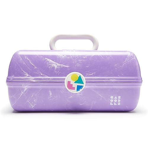 Caboodles On-The-Go Girl Retro Case, Lavender Marble, 13x8x5.75 Inch (Pack of 1) - color: Lilac Marble