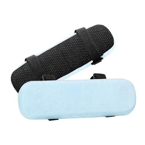 MOSISO Chair Armrest Pads (2 Pack), Memory Foam Home/Office Chair Arm Rest Covers Comfy Computer Gaming Elbow Cushion Removable Washable Elbow Support Forearm Pressure Relief, Air Blue - color: Air Blue