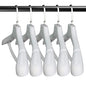 DEDU Suit Hangers for Men 6 Pack, White Coat Hangers Extra Wide Non Slip Width 17.7", Thick Plastic with Pants Bar & Metal Hook - color: White, size: 6 Pack