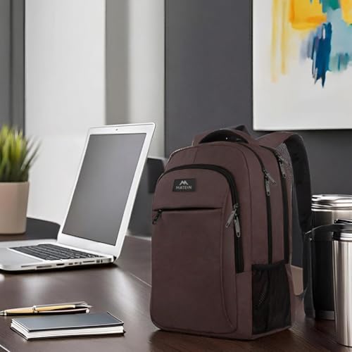 MATEIN 32L Laptop Backpack, Water Resistant School BookBag Fits 15.6 Inch Laptop Computer, Sturdy Personal Item Bag Casual Travel Daypack Carry on Underseat Luggage Backpack for Airlines, Brown - color: Tawny Brown, size: 15.6 Inch