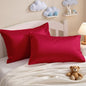 NTBAY Egyptian Cotton Toddler Pillowcases - Set of 2 - Travel Pillow Cases - 500 Thread Count Cotton 13x18 Pillow Covers - Envelope Closure Nursery Pillowcases, 13x18 Inches, Red - color: Red