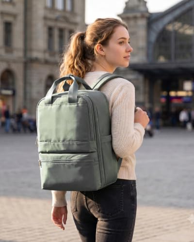 wepadre Small Travel Backpack for Women Men Personal Item Travel Bag Carry on Backpack for Travel Carry on Luggage - color: Olive Green