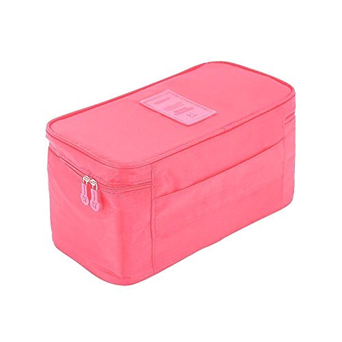 Vpang Portable Multi-Functional Socks Underwear Bra Organizer Case Travel Storage Bag Packing Cube Cosmetic Bag (Pink)