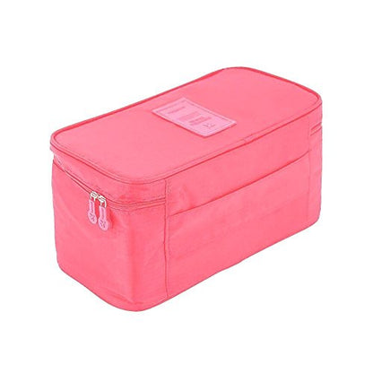 Vpang Portable Multi-Functional Socks Underwear Bra Organizer Case Travel Storage Bag Packing Cube Cosmetic Bag (Pink)