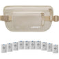 Money Belt for Travel Women and Men Slim Hidden Travel Wallet with RFID Blocking - color: Cream