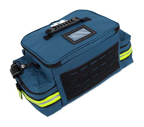 Lightning X Products Lightning X Mid-Sized First Responder EMT Bag | LXMB25 Fully Stocked w/ 240+ Aid, EMS & Trauma Supplies - Blue - color: Blue