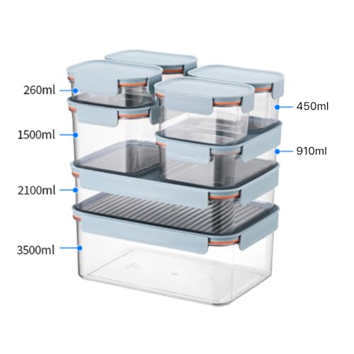 LocknLock Tritan Plastic Bisfree Modular Plus Food Storage Container Set, Lunch, Meal Prep, Stackable, BPA-Free, Leakproof, Microwave, Freezer-Safe, 10 Pieces, 5 Boxes and 5 Lids, Mint - color: Mint, size: 10 set (5 containers & 5 Lids)