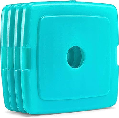 Cool Coolers by Fit + Fresh, Reusable & Long-Lasting Slim Ice Packs, Perfect Addition To Your Lunch Box, Camping Accessories, Insulated Lunch Bag, Beach Cooler Backpack & More, 4PK, Green - color: Green