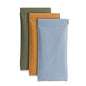 3 Pack Leather Eyeglasses Cases PU Soft Sunglasses Pouch Squeeze Top Portable Glasses Cases for Men Women - color: Yellow Blue Green