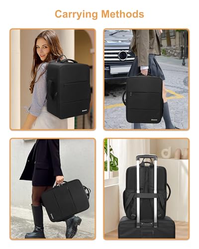 Relavel Makeup Backpack Extra Large Travel Train Case Professional Makeup Artist Kit Set Bag with 8 Clear Bags, Brush Storage Organizer Box with Dividers for Cosmetic Hair Tools Barber Supplies - color: Black with extra 4 clear bags