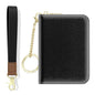 Aiawoxc Credit Card Holder, Small RFID Wallet Slim Leather Card Organizer Case with Zipper and Wristlet Strap, Black - color: A-Black, size: Wrist Strap