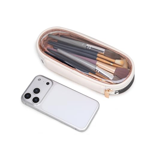 Montana West X Wrangler Travel Makeup Bag 2pcs Set Large Cosmetic Bag with Makeup Brush Holder Portable Make Up Organizer Cute Toiletry Bag with Divider and Handle for Women - color: Cow-Black