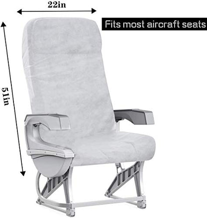 Disposable Seat Covers and Armrest Covers for Airplane Railways, Train, Bus, Office,Movie Theatre and Taxi,Eco-Friendly/Recyclable/Portable Non-Woven Seat Surface Protective Pad (Pack of 2)