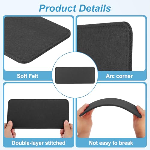 PATIKIL 12 x 5 Inch Felt Bag Base Shaper, 2pcs Bag Bottom Pad Organizer Insert Rectangle Liner Board for Purse Handbag Tote Travel Bag Canvas Cosmetic, Black - color: Black