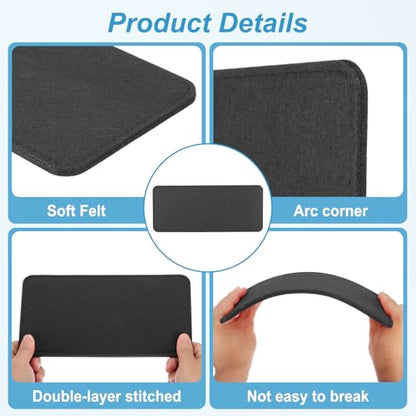 PATIKIL 12 x 5 Inch Felt Bag Base Shaper, 2pcs Bag Bottom Pad Organizer Insert Rectangle Liner Board for Purse Handbag Tote Travel Bag Canvas Cosmetic, Black - color: Black