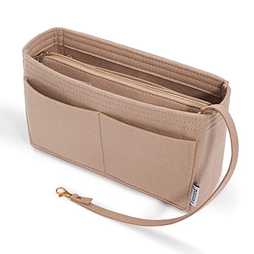 Vercord Felt Organizer Insert For Purse Handbag Tote Bag In Bag Inside Shaper Divider Neo Beige Slender Medium - color: A Beige, size: Slender Medium