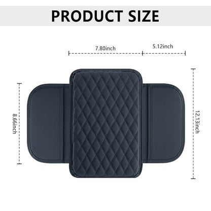 Stacool Upgraded Car Center Console Cover,Microfiber Leather Car Armrest Cover Cushion with 2 Storage Bags,Universal Car Armrest Storage Box (Blue) - color: Blue