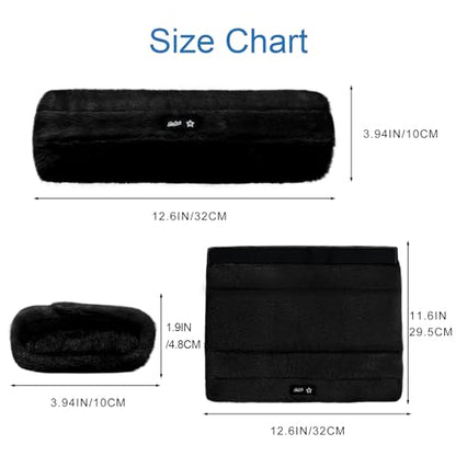 SPRING SEAON Wheelchair Armrest Covers 2 Pack Soft Memory Foam Wheelchair armrest Pads Wicking Washable for Office Transport Chair (Black) - color: Black