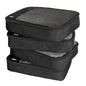 Packing Cubes for Travel Essentials,4 Set Packing Cubes for Suitcases,Lightweight Mesh Luggage Organizer Bag,Black - color: Black