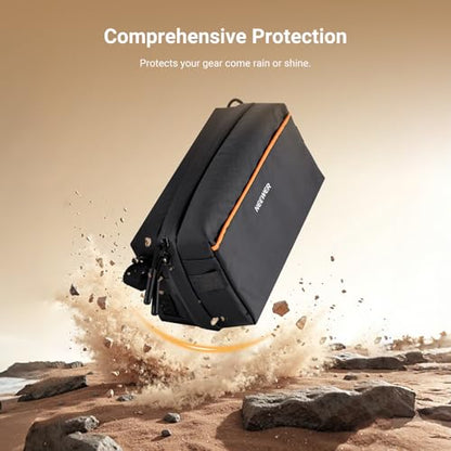 NEEWER Tech Pouch, Splashproof Tech Organizer Storage Case Travel Carry Bag with Multi Compartments Shoulder Strap for Electronics Photography Accessories SD Card Battery Cable Cord Charger, PB024 - style: Pb024