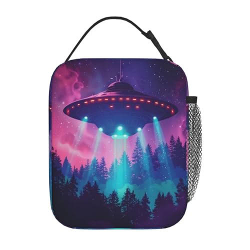 Insulated Lunch Box for Kids Boys Girls, Reusable Lunch Bag for School, Office, Work, Picnic, Travel, Cosmic UFO Lunch Box - color: lunch box 85
