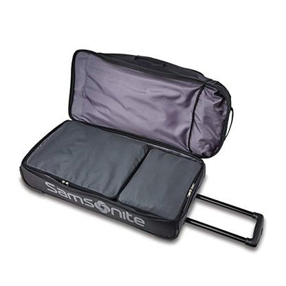 Samsonite Andante 2 Wheeled Duffel Bag – 28-Inch Durable Rolling Luggage with Inline Skate Wheels, Push-Button Handle & Spacious Compartments – Travel-Friendly and Lightweight - All Black - color: All Black, size: 28-Inch