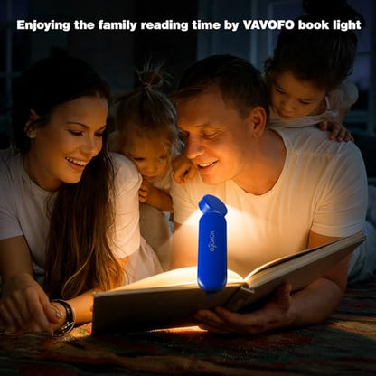 VAVOFO USB Rechargeable Book Light, Blue Light Blocking, Amber Light Clip On Bookmark Shaped Reading Light, Eye Care 6 LEDs Book Light for Bookworms Reading in Bed with 9 Lighting Modes (Royal Blue) - color: Royal Blue