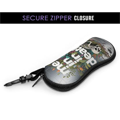 Portable Leather Glasses Case Anti-pressure Glasses Bag Coin Purse Storage Bag Suitable for Men and Women - color: C