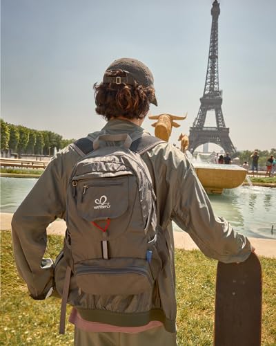 WATERFLY Small Lightweight Packable Backpack: 20l Ultra Light Foldable Travel Hiking Camping Daypack Day Pack for Man Woman - color: Grey3