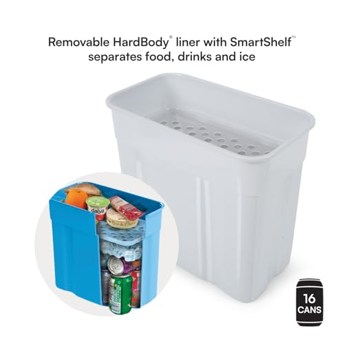 Titan by Arctic Zone Deep Freeze Cooler - Zipperless Hardbody Cooler - Deep Freeze Insulation, HardBody Liner, and SmartShelf - color: Seagrass, size: 16 Can