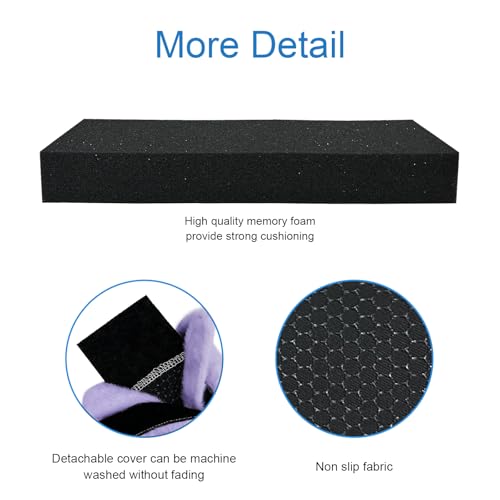 SPRING SEAON Wheelchair Armrest Covers 2 Pack Soft Memory Foam Wheelchair armrest Pads Wicking Washable for Office Transport Chair (Deep Purple) - color: Deep Purple