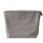 HAPPYHEIDI Canvas Pouch for Travel, Accessory Tool Bag, Solid Gray, Cotton Blend, Zipper Closure, 7.1x2.4x7 Inches - color: GR-Canvas-Gray