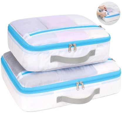 Cambond Mesh Packing Cubes for Travel Women - Lightweight Travel Bags Luggage Packing Organizer Travel Cubes for Suitcase with Handle