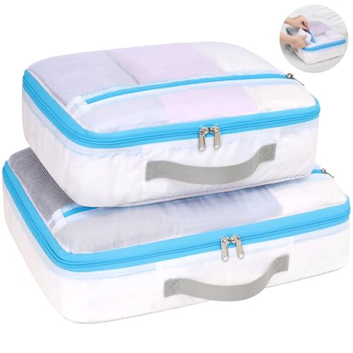 Cambond Mesh Packing Cubes for Travel Women - Lightweight Travel Bags Luggage Packing Organizer Travel Cubes for Suitcase with Handle
