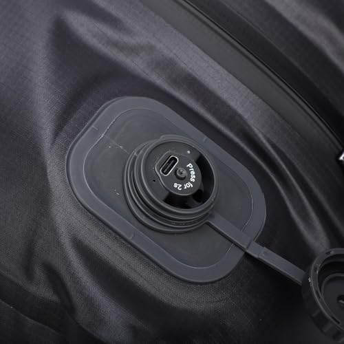 Naroote 20L Reusable Travel Vacuum Bag, Built in Pump Rechargeable Folding Compression Bag, Luggage Space Saver Packing Tool, Ideal for Camping Carry On Suitcases Backpack Seal (Black Grid) - color: Black Grid