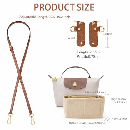 Chispee Leather Shoulder Strap Replacement Set, Adjustable Purse Strap Extender for Crossbody Bag Conversion - color: Style K